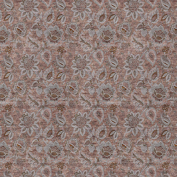 Homeroots 3' Denim Blue Floral Washable Area Rug – Perfect For Indoor And Outdoor Spaces, Durable & Stylish 8' X 10' Polyester 580505