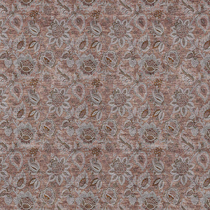 Homeroots 3' Denim Blue Floral Washable Area Rug – Perfect For Indoor And Outdoor Spaces, Durable & Stylish 9' X 12' Polyester 580506