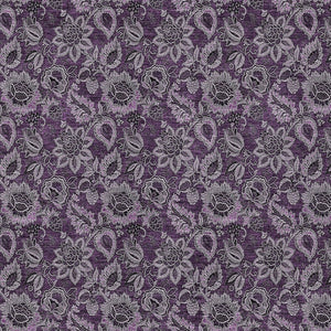 Homeroots 3' Denim Blue Floral Washable Area Rug – Perfect For Indoor And Outdoor Spaces, Durable & Stylish 3' X 5' Polyester 580508