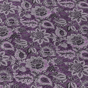 Homeroots 3' Denim Blue Floral Washable Area Rug – Perfect For Indoor And Outdoor Spaces, Durable & Stylish 8' Round Polyester 580510