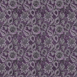 Homeroots 3' Denim Blue Floral Washable Area Rug – Perfect For Indoor And Outdoor Spaces, Durable & Stylish 8' X 10' Polyester 580511