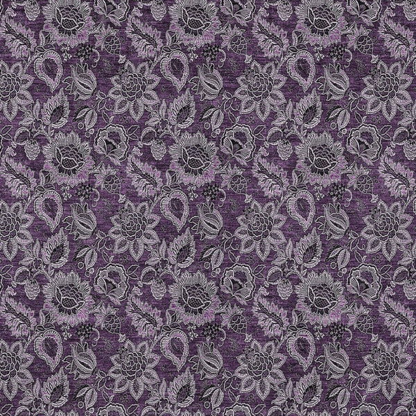 Homeroots 3' Denim Blue Floral Washable Area Rug – Perfect For Indoor And Outdoor Spaces, Durable & Stylish 8' X 10' Polyester 580511