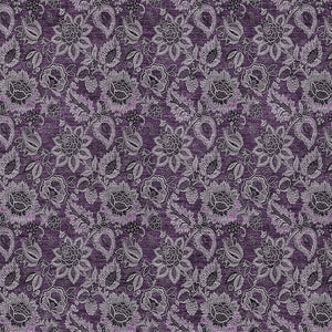 Homeroots 3' Denim Blue Floral Washable Area Rug – Perfect For Indoor And Outdoor Spaces, Durable & Stylish 9' X 12' Polyester 580512