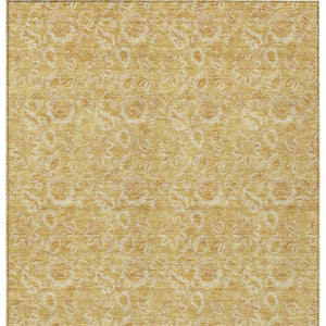 Homeroots 3' Denim Blue Floral Washable Area Rug – Perfect For Indoor And Outdoor Spaces, Durable & Stylish 5' X 8' Polyester 580515