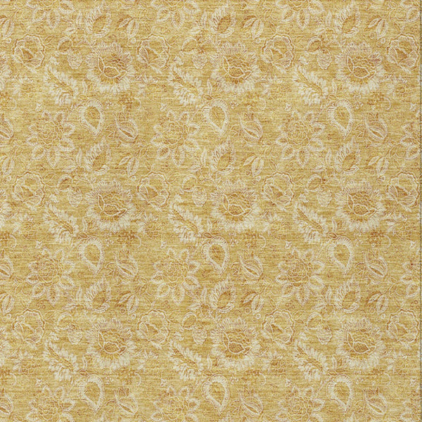 Homeroots 3' Denim Blue Floral Washable Area Rug – Perfect For Indoor And Outdoor Spaces, Durable & Stylish 5' X 8' Polyester 580515