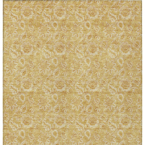 Homeroots 3' Denim Blue Floral Washable Area Rug – Perfect For Indoor And Outdoor Spaces, Durable & Stylish 8' X 10' Polyester 580517