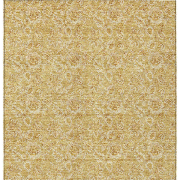 Homeroots 3' Denim Blue Floral Washable Area Rug – Perfect For Indoor And Outdoor Spaces, Durable & Stylish 8' X 10' Polyester 580517