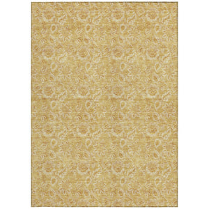 Homeroots 3' Denim Blue Floral Washable Area Rug – Perfect For Indoor And Outdoor Spaces, Durable & Stylish 10' X 14' Polyester 580519