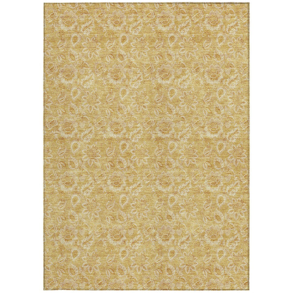 Homeroots 3' Denim Blue Floral Washable Area Rug – Perfect For Indoor And Outdoor Spaces, Durable & Stylish 10' X 14' Polyester 580519