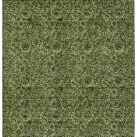 Homeroots 3' Denim Blue Floral Washable Area Rug – Perfect For Indoor And Outdoor Spaces, Durable & Stylish 3' X 5' Polyester 580532