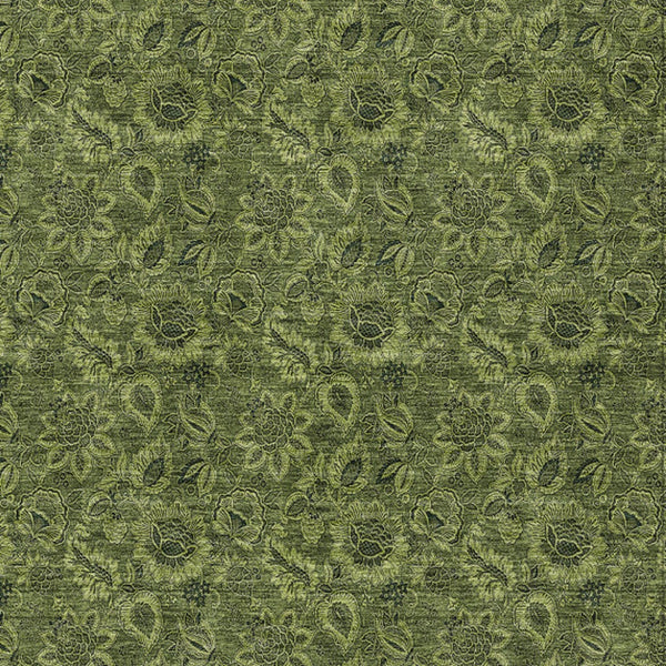 Homeroots 3' Denim Blue Floral Washable Area Rug – Perfect For Indoor And Outdoor Spaces, Durable & Stylish 9' X 12' Polyester 580536