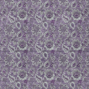 Homeroots 3' Denim Blue Floral Washable Area Rug – Perfect For Indoor And Outdoor Spaces, Durable & Stylish 9' X 12' Polyester 580542