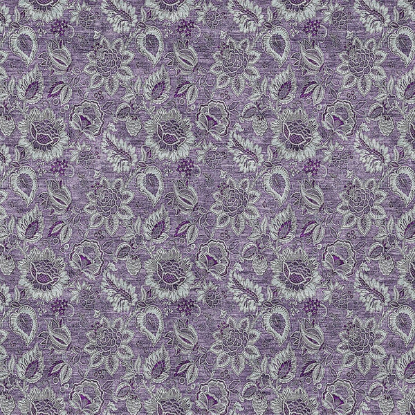 Homeroots 3' Denim Blue Floral Washable Area Rug – Perfect For Indoor And Outdoor Spaces, Durable & Stylish 10' X 14' Polyester 580543