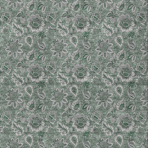 Homeroots 3' Denim Blue Floral Washable Area Rug – Perfect For Indoor And Outdoor Spaces, Durable & Stylish 9' X 12' Polyester 580548