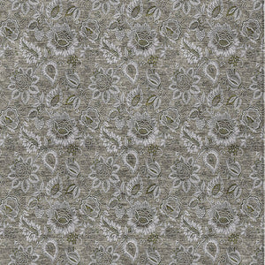 Homeroots 3' Denim Blue Floral Washable Area Rug – Perfect For Indoor And Outdoor Spaces, Durable & Stylish 8' X 10' Polyester 580559