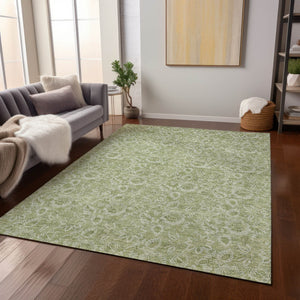 Homeroots 3' Floral Indoor Outdoor Area Rug - Durable, Washable, Stain Resistant For Home And Patio Spaces 3' X 5' Polyester 580562