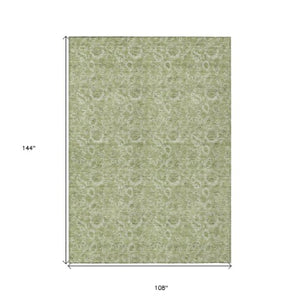 Homeroots 3' Floral Indoor Outdoor Area Rug - Durable, Washable, Stain Resistant For Home And Patio Spaces 9' X 12' Polyester 580566