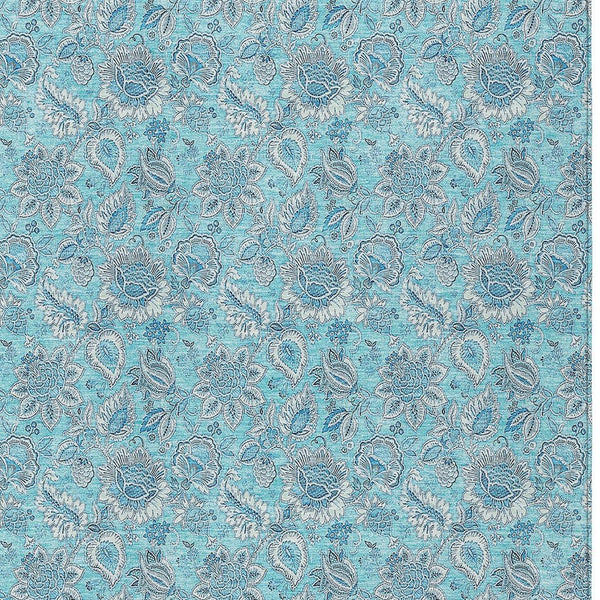 Homeroots 3' Floral Indoor Outdoor Area Rug - Durable, Washable, Stain Resistant For Home And Patio Spaces 3' X 5' Polyester 580568