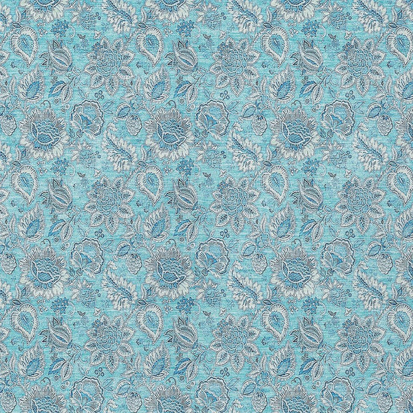 Homeroots 3' Floral Indoor Outdoor Area Rug - Durable, Washable, Stain Resistant For Home And Patio Spaces 10' X 14' Polyester 580573