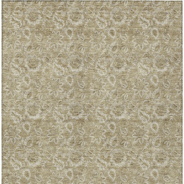 Homeroots 3' Floral Indoor Outdoor Area Rug - Durable, Washable, Stain Resistant For Home And Patio Spaces 9' X 12' Polyester 580578