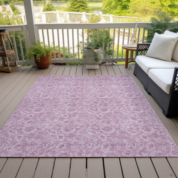 Homeroots 3' Floral Indoor Outdoor Area Rug - Durable, Washable, Stain Resistant For Home And Patio Spaces 3' X 5' Polyester 580580
