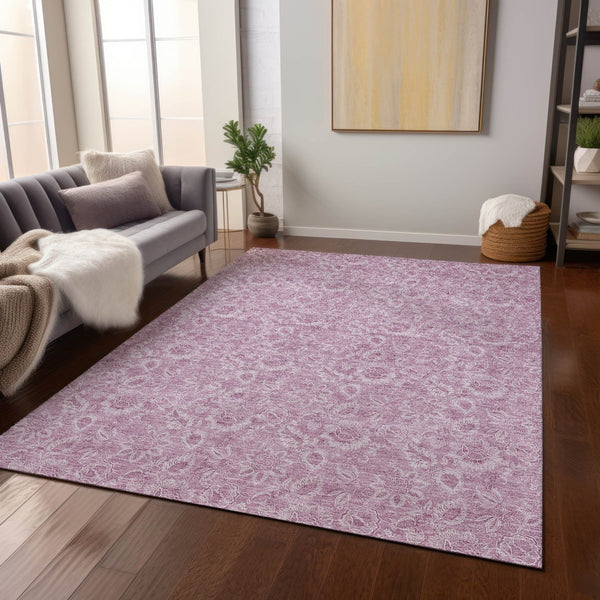 Homeroots 3' Floral Indoor Outdoor Area Rug - Durable, Washable, Stain Resistant For Home And Patio Spaces 8' X 10' Polyester 580583