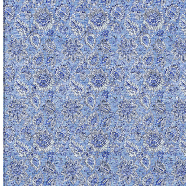 Homeroots 3' Floral Indoor Outdoor Area Rug - Durable, Washable, Stain Resistant For Home And Patio Spaces 3' X 5' Polyester 580586