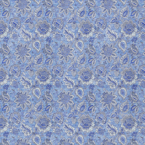 Homeroots 3' Floral Indoor Outdoor Area Rug - Durable, Washable, Stain Resistant For Home And Patio Spaces 5' X 8' Polyester 580587