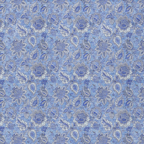 Homeroots 3' Floral Indoor Outdoor Area Rug - Durable, Washable, Stain Resistant For Home And Patio Spaces 9' X 12' Polyester 580590