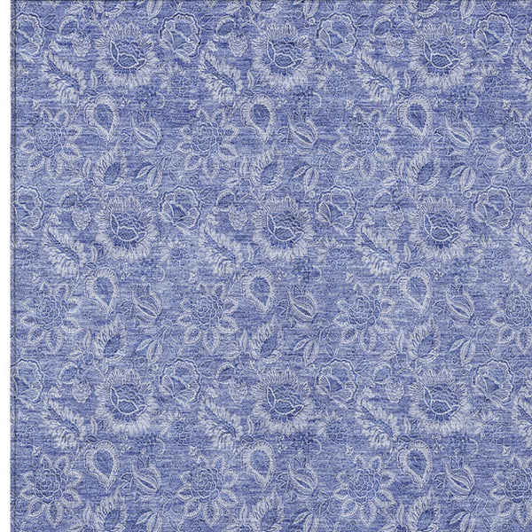 Homeroots 3' Floral Indoor Outdoor Area Rug - Durable, Washable, Stain Resistant For Home And Patio Spaces 3' X 5' Polyester 580592