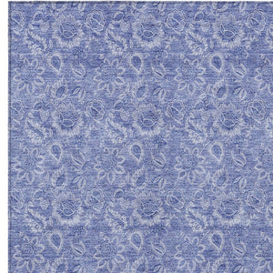 Homeroots 3' Floral Indoor Outdoor Area Rug - Durable, Washable, Stain Resistant For Home And Patio Spaces 5' X 8' Polyester 580593