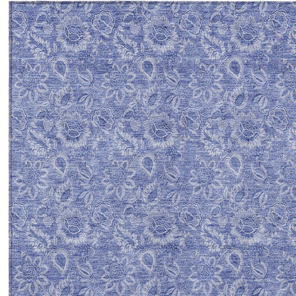 Homeroots 3' Floral Indoor Outdoor Area Rug - Durable, Washable, Stain Resistant For Home And Patio Spaces 5' X 8' Polyester 580593