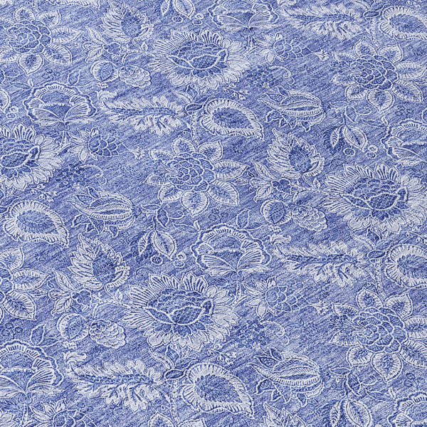 Homeroots 3' Floral Indoor Outdoor Area Rug - Durable, Washable, Stain Resistant For Home And Patio Spaces 8' Round Polyester 580594