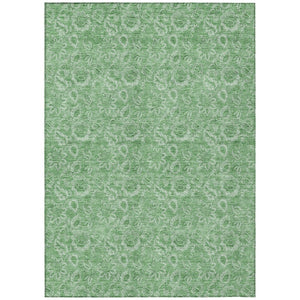 HomeRoots 5' Vibrant Green Floral Washable Area Rug for Indoor & Outdoor Spaces - Durable, Stylish, Easy Care 10' X 14' 580603