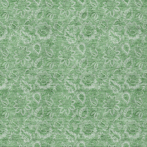 Homeroots 3' Floral Indoor Outdoor Area Rug - Durable, Washable, Stain Resistant For Home And Patio Spaces 10' X 14' Polyester 580603