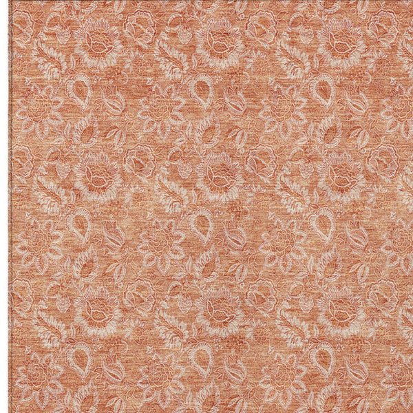 Homeroots 3' Floral Indoor Outdoor Area Rug - Durable, Washable, Stain Resistant For Home And Patio Spaces 3' X 5' Polyester 580604