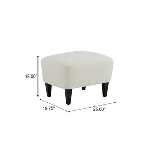 English Elm Christopher Knight Home® - Gerald Boucle Upholstered Club Chair with Tapered Birch Legs, Tonal Piping and Cozy Texture Black,Off White 33 L x 32.75 W x 30 H N776P243523W