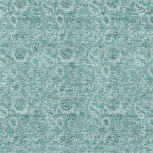 Homeroots 3' Floral Indoor Outdoor Area Rug - Durable, Washable, Stain Resistant For Home And Patio Spaces 5' X 8' Polyester 580611