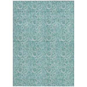 Homeroots 3' Floral Indoor Outdoor Area Rug - Durable, Washable, Stain Resistant For Home And Patio Spaces 9' X 12' Polyester 580614