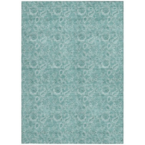 Homeroots 3' Floral Indoor Outdoor Area Rug - Durable, Washable, Stain Resistant For Home And Patio Spaces 9' X 12' Polyester 580614