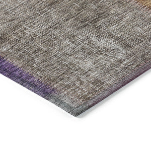 Homeroots 3' Copper Navy Blue And Gold Patchwork Area Rug – Stylish, Washable, Indoor/Outdoor & Durable Design 9' X 12' Polyester 580620