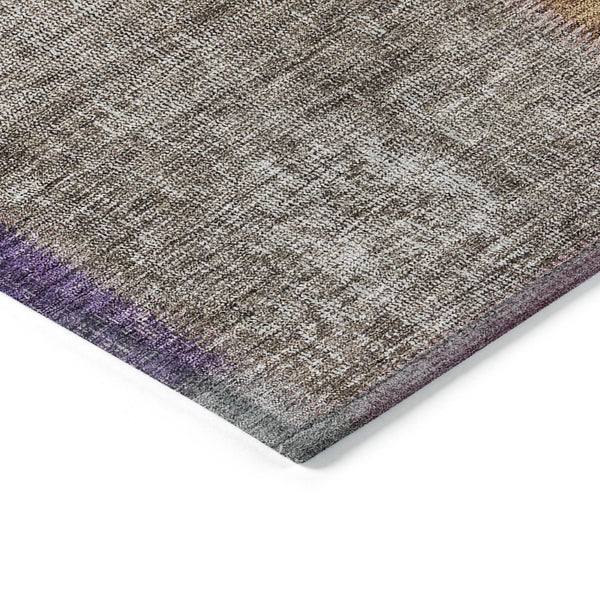 Homeroots 3' Copper Navy Blue And Gold Patchwork Area Rug – Stylish, Washable, Indoor/Outdoor & Durable Design 10' X 14' Polyester 580621