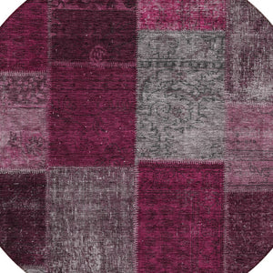 Homeroots 3' Copper Navy Blue And Gold Patchwork Area Rug – Stylish, Washable, Indoor/Outdoor & Durable Design 8' Round Polyester 580636