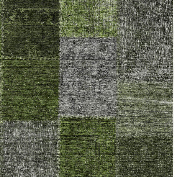 Homeroots 3' Copper Navy Blue And Gold Patchwork Area Rug – Stylish, Washable, Indoor/Outdoor & Durable Design 5' X 8' Polyester 580653