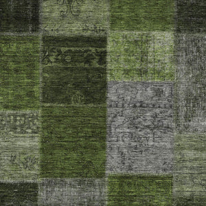 Homeroots 3' Copper Navy Blue And Gold Patchwork Area Rug – Stylish, Washable, Indoor/Outdoor & Durable Design 8' X 10' Polyester 580655