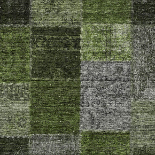 Homeroots 3' Copper Navy Blue And Gold Patchwork Area Rug – Stylish, Washable, Indoor/Outdoor & Durable Design 8' X 10' Polyester 580655