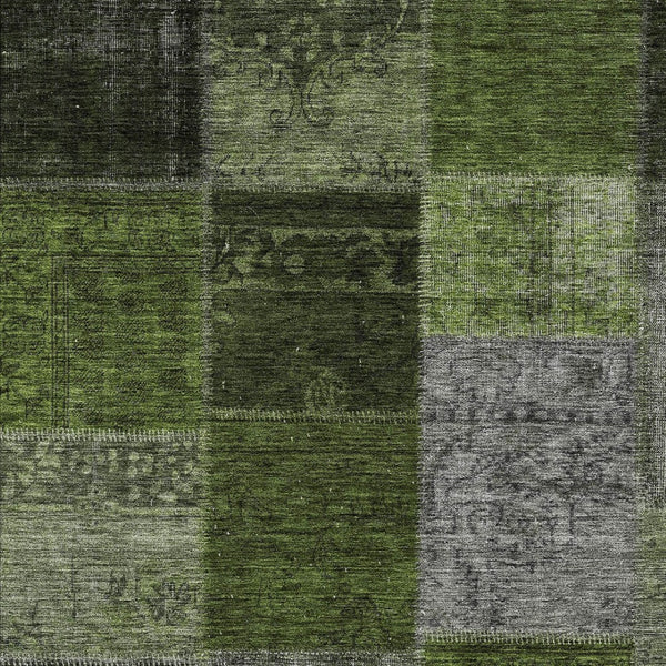 Homeroots 3' Copper Navy Blue And Gold Patchwork Area Rug – Stylish, Washable, Indoor/Outdoor & Durable Design 9' X 12' Polyester 580656