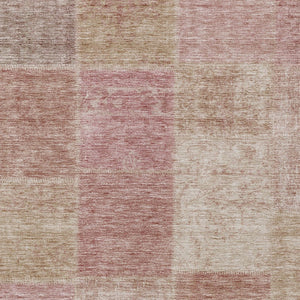 Homeroots 3' Stylish Green Copper And Mint Patchwork Washable Rug For Indoor Outdoor Spaces, Durable & Versatile 5' X 8' Polyester 580677