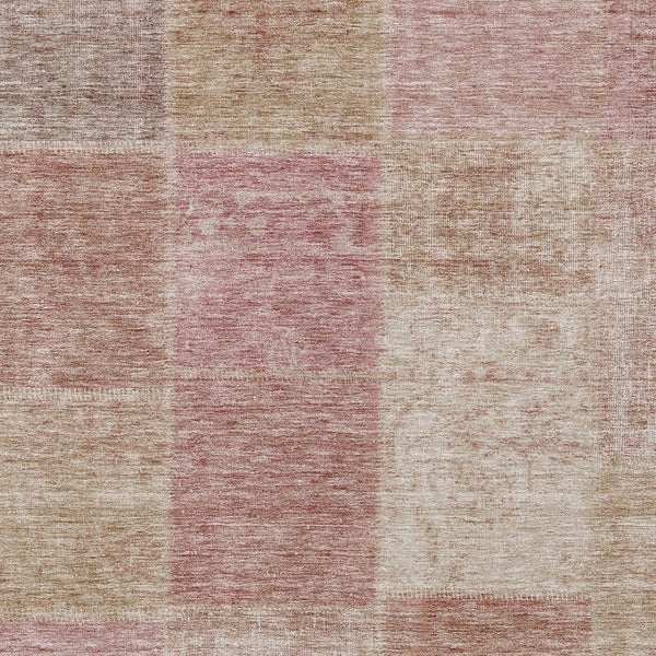 Homeroots 3' Stylish Green Copper And Mint Patchwork Washable Rug For Indoor Outdoor Spaces, Durable & Versatile 5' X 8' Polyester 580677