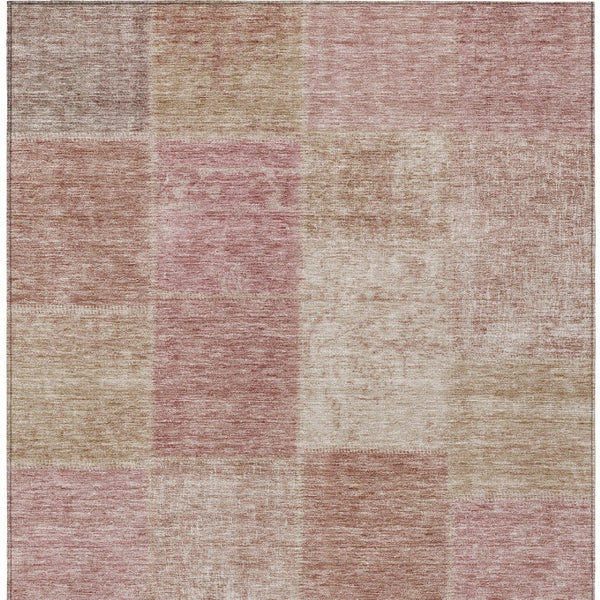 Homeroots 3' Stylish Green Copper And Mint Patchwork Washable Rug For Indoor Outdoor Spaces, Durable & Versatile 9' X 12' Polyester 580680